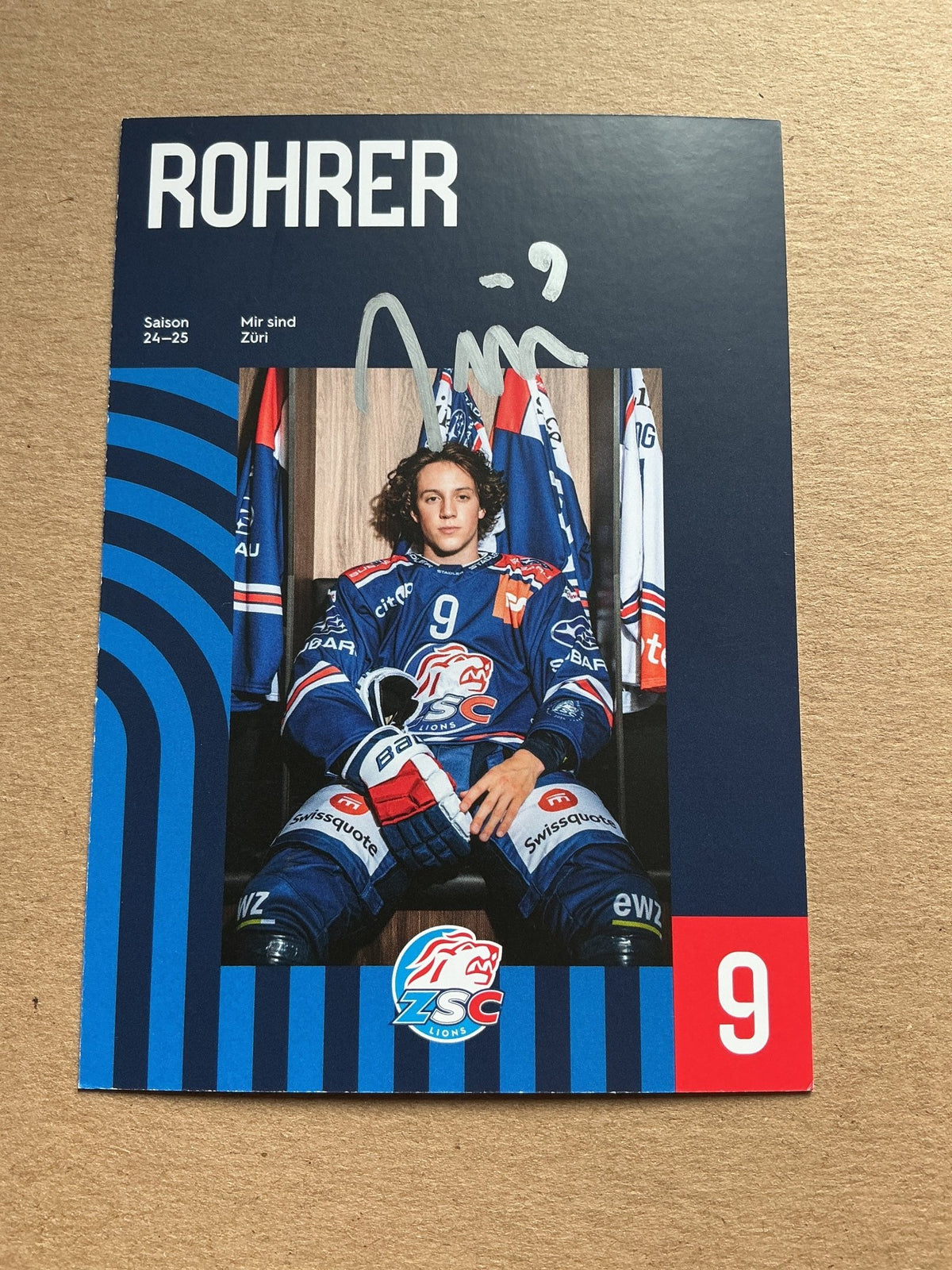 Vinzenz Rohrer, Austria 🇦🇹 ZSC Lions 2024/25 hand signed - Autographs-World