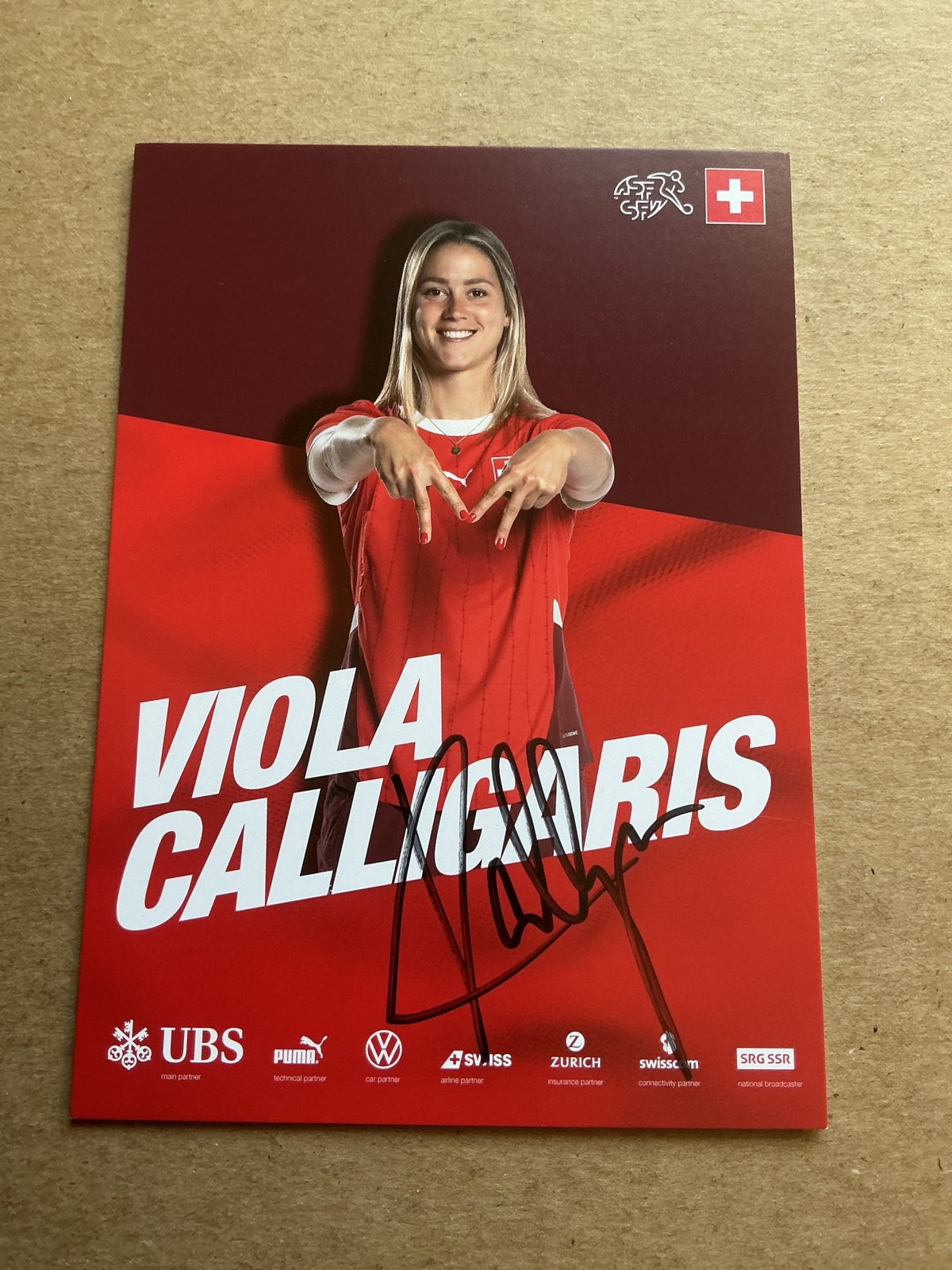 Viola Calligaris, Switzerland 🇨🇭 UEFA Euro Cup 2025 hand signed - Autographs-World