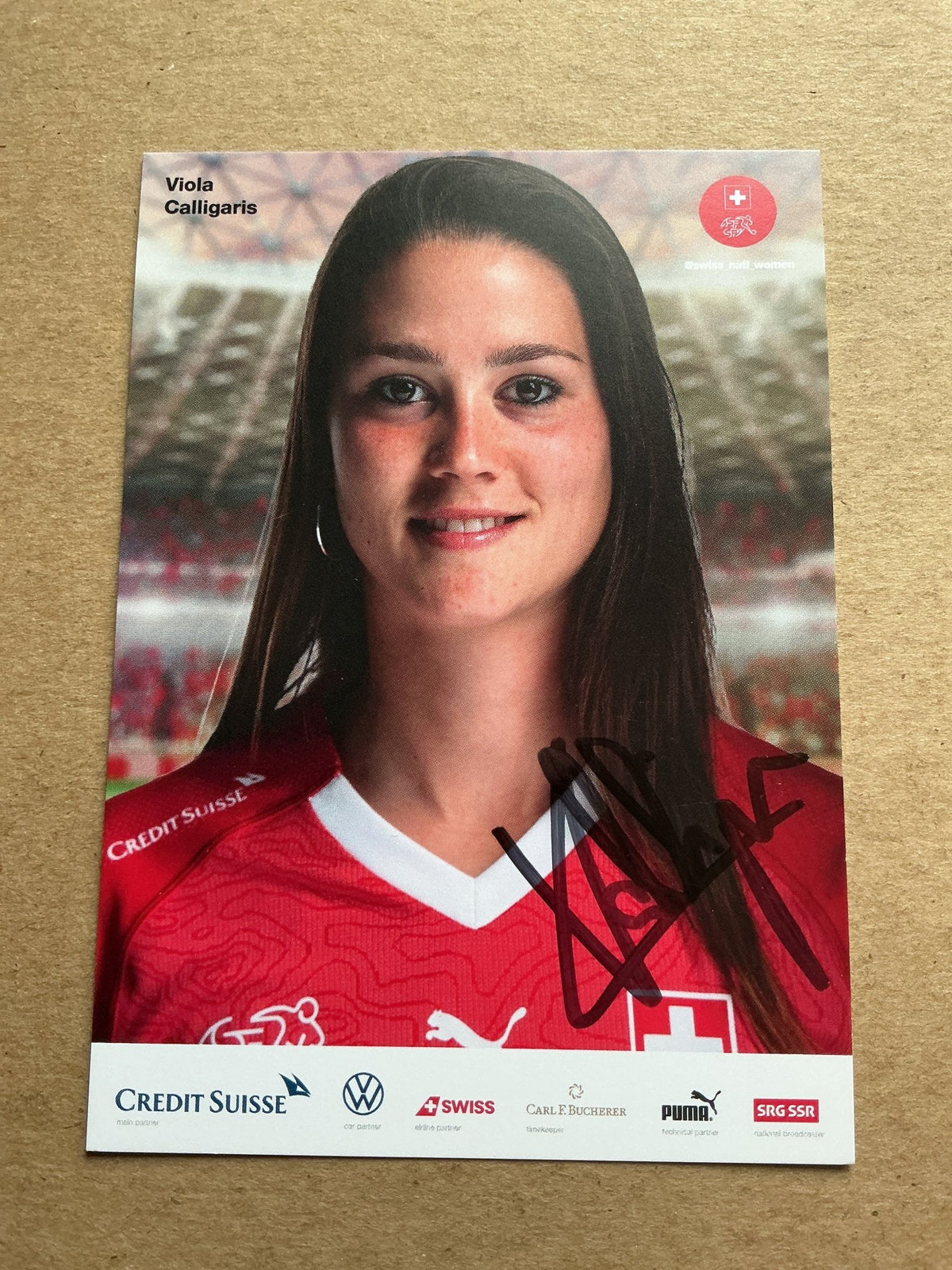 Viola Calligaris, Switzerland 🇨🇭 UEFA Women’s Euro 2022 hand signed - Autographs-World