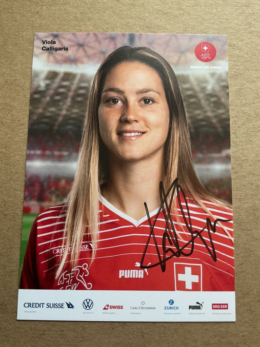 Viola Calligaris, Switzerland 🇨🇭 Women’s World Cup 2023 hand signed - Autographs-World