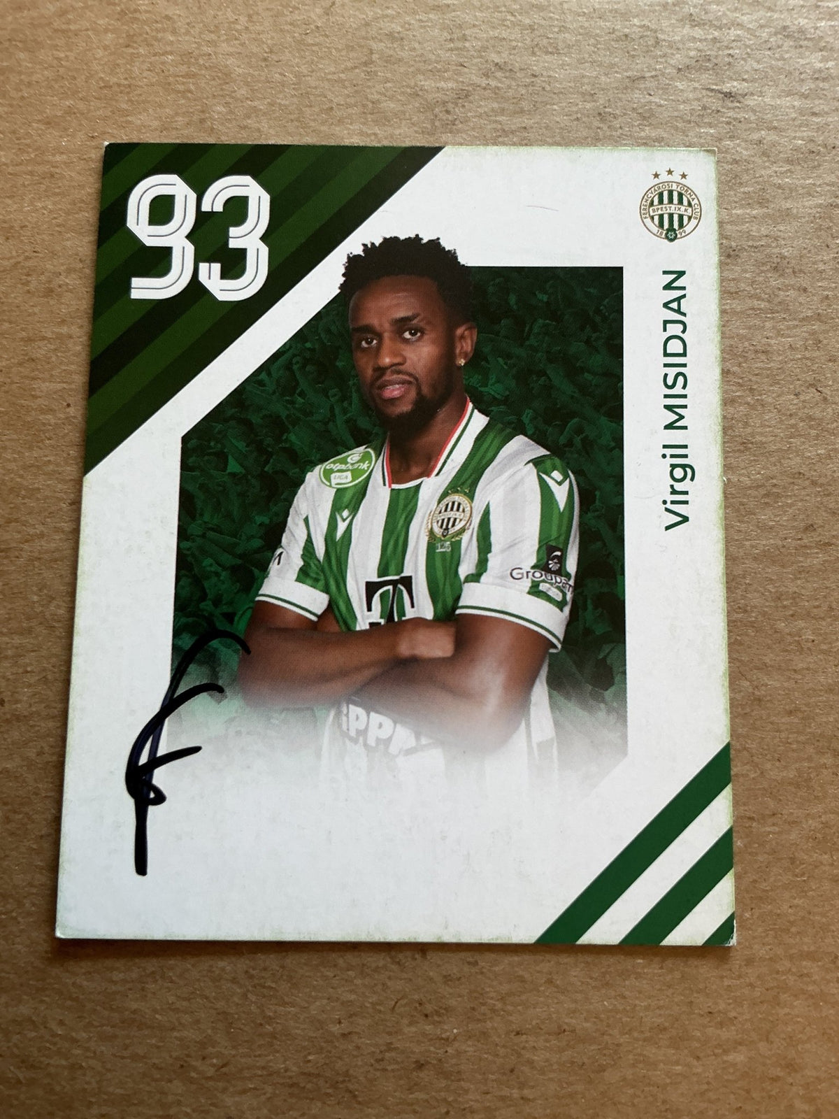Virgil Misidjan, Suriname 🇸🇷 Ferencvaros TC 2024/25 hand signed - Autographs-World