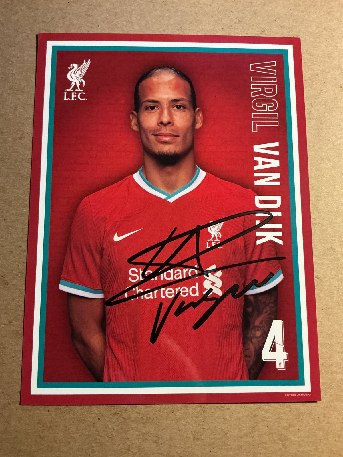 Virgil van Dijk, Netherlands 🇳🇱 Liverpool FC 2020/21 hand signed - Autographs-World