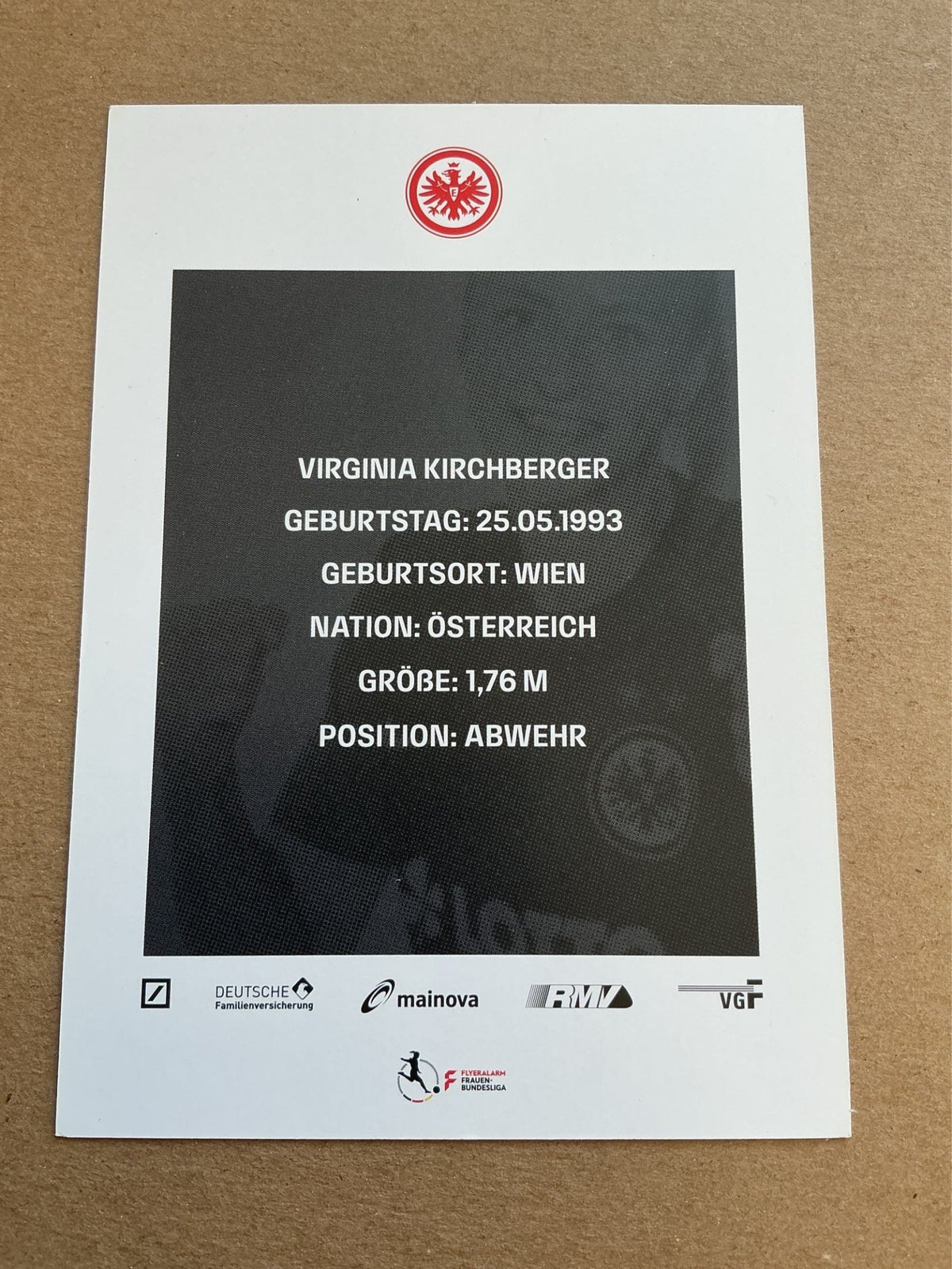 Virginia Kirchberger, Austria 🇦🇹 Eintracht Frankfurt 2021/22 hand signed - Autographs-World