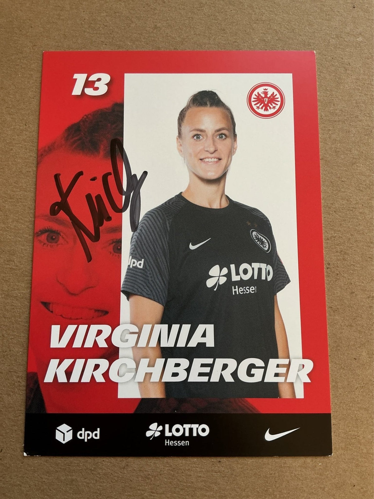 Virginia Kirchberger, Austria 🇦🇹 Eintracht Frankfurt 2021/22 hand signed - Autographs-World