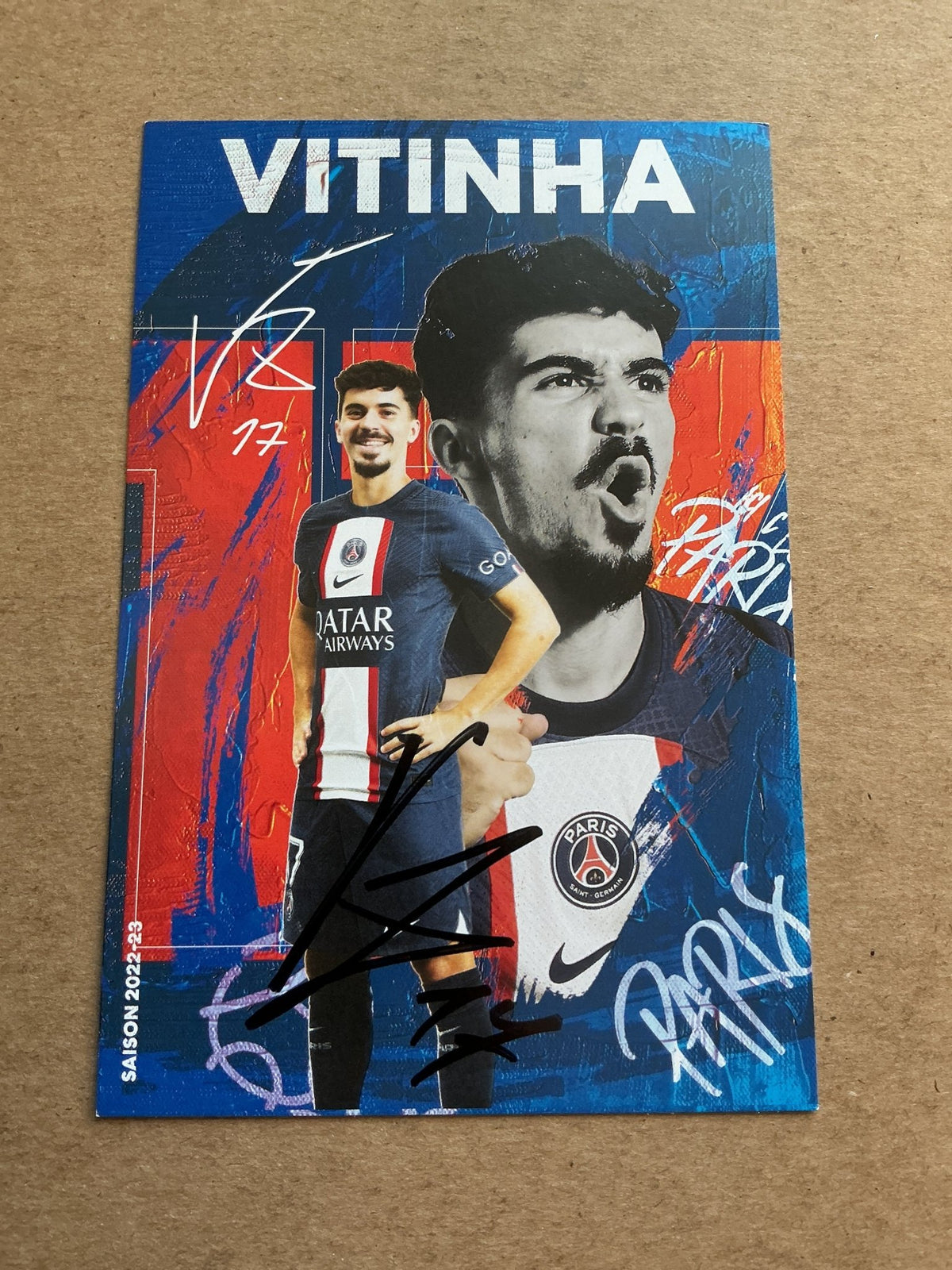 Vitinha, Portugal 🇵🇹 Paris Saint-Germain 2022/23 hand signed - Autographs-World