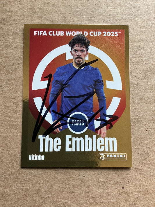 Vitinha, Portugal 🇵🇹 Paris Saint-Germain Club World Cup 2025 Panini hand signed - Autographs-World
