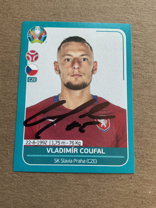 Vladimir Coufal, Czech Republic 🇨🇿 UEFA Euro 2020 Panini hand signed - Autographs-World