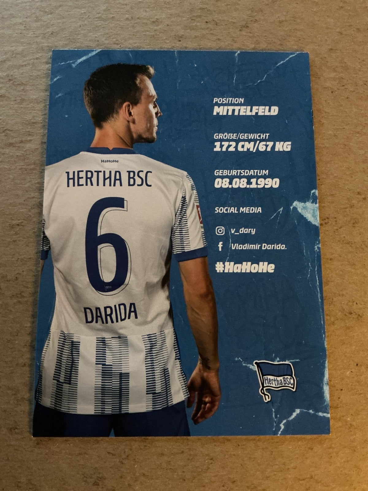 Vladimir Darida, Czech Republic 🇨🇿 Hertha BSC Berlin 2021/22 hand signed - Autographs-World