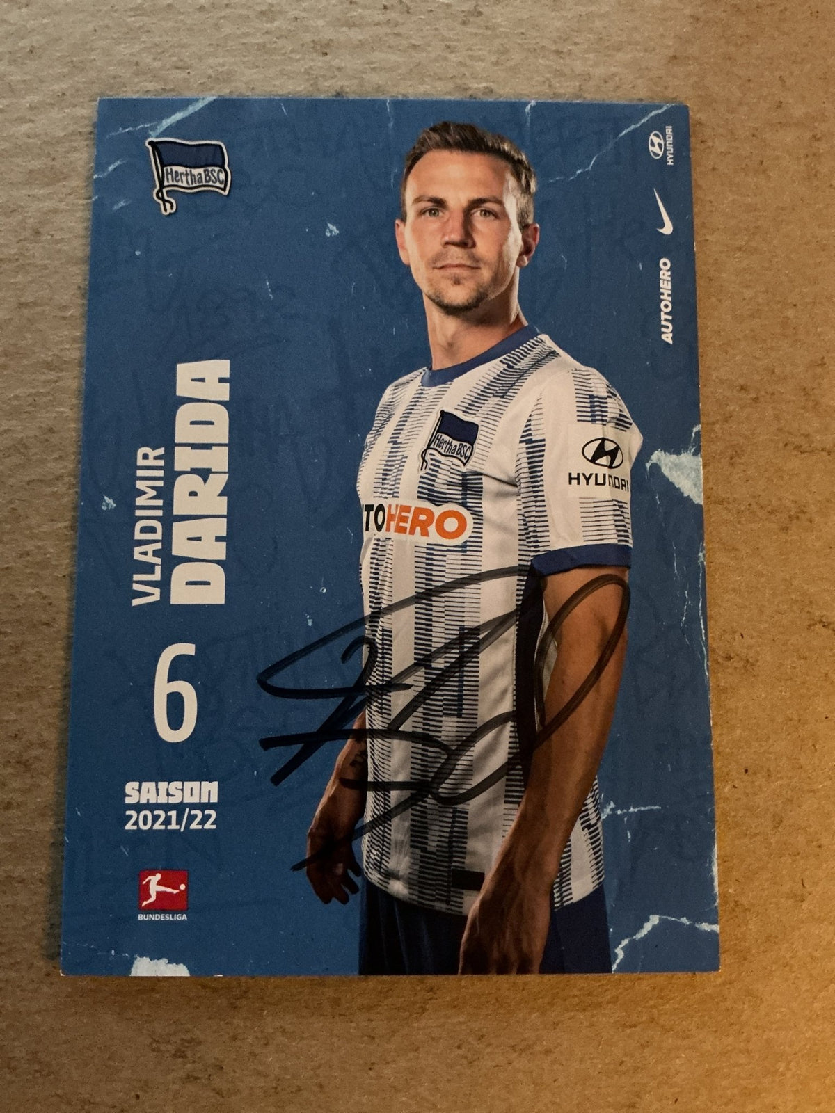 Vladimir Darida, Czech Republic 🇨🇿 Hertha BSC Berlin 2021/22 hand signed - Autographs-World