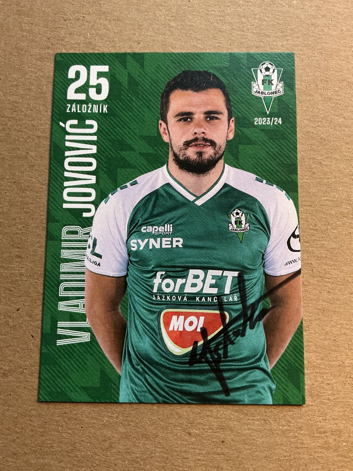 Vladimir Jovović, Montenegro 🇲🇪 FK Jablonec 2023/24 hand signed - Autographs-World