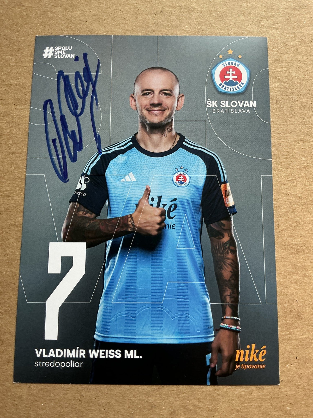 Vladimir Weiss Jr, Slovakia 🇸🇰 SK Slovan Bratislava 2024/25 hand signed - Autographs-World