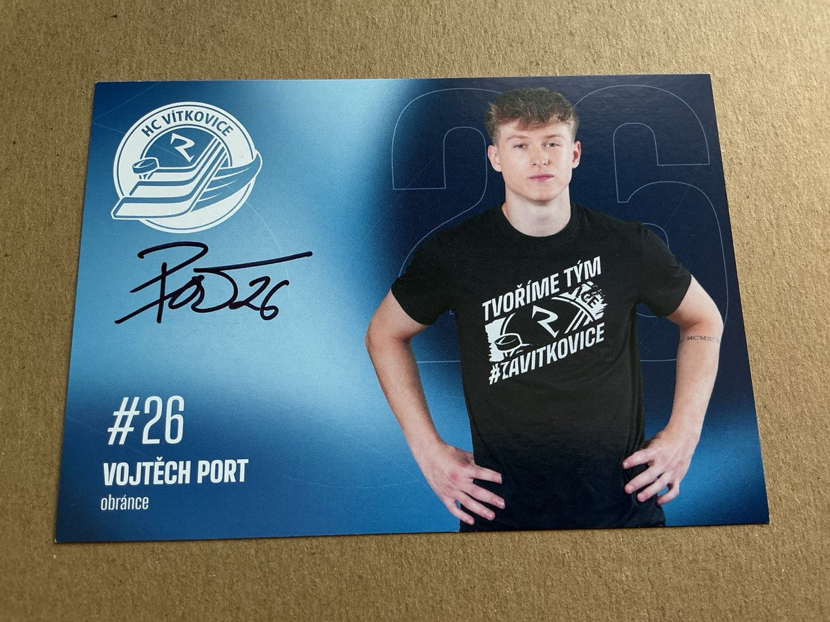 Vojtěch Port, Czech Republic 🇨🇿 HC Vítkovice 2025/26 hand signed - Autographs-World