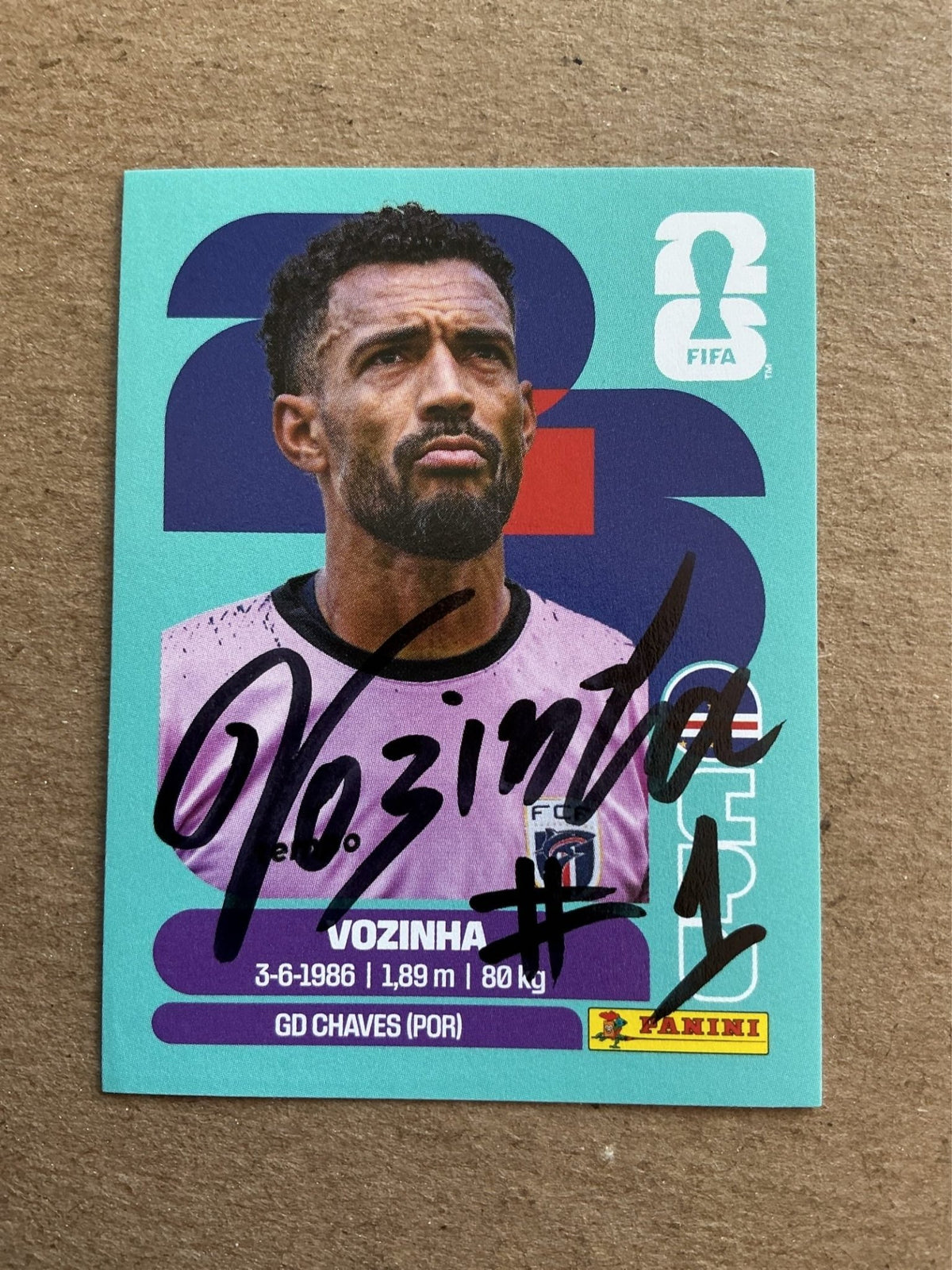 Vozinha, Cape Verde 🇨🇻 FIFA World Cup 2026 Panini hand signed - Autographs-World