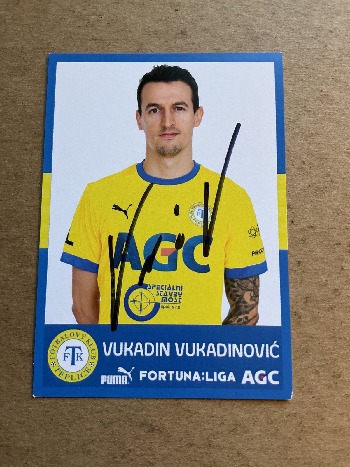 Vukadin Vukadinović, Serbia 🇷🇸 FK Teplice 2020/21 hand signed - Autographs-World