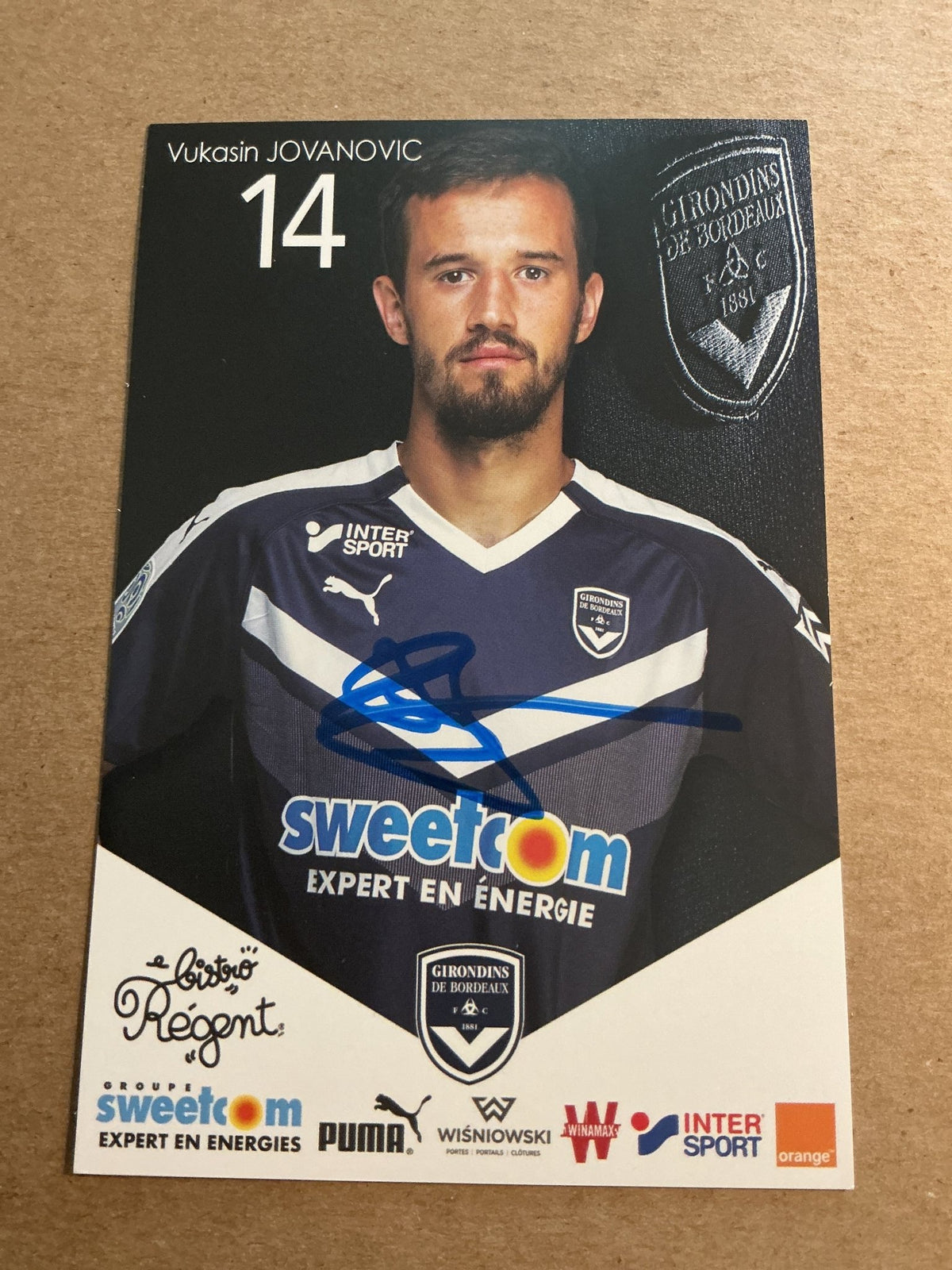Vukasin Jovanovic, Serbia 🇷🇸 Girondins Bordeaux 2018/19 hand signed - Autographs-World