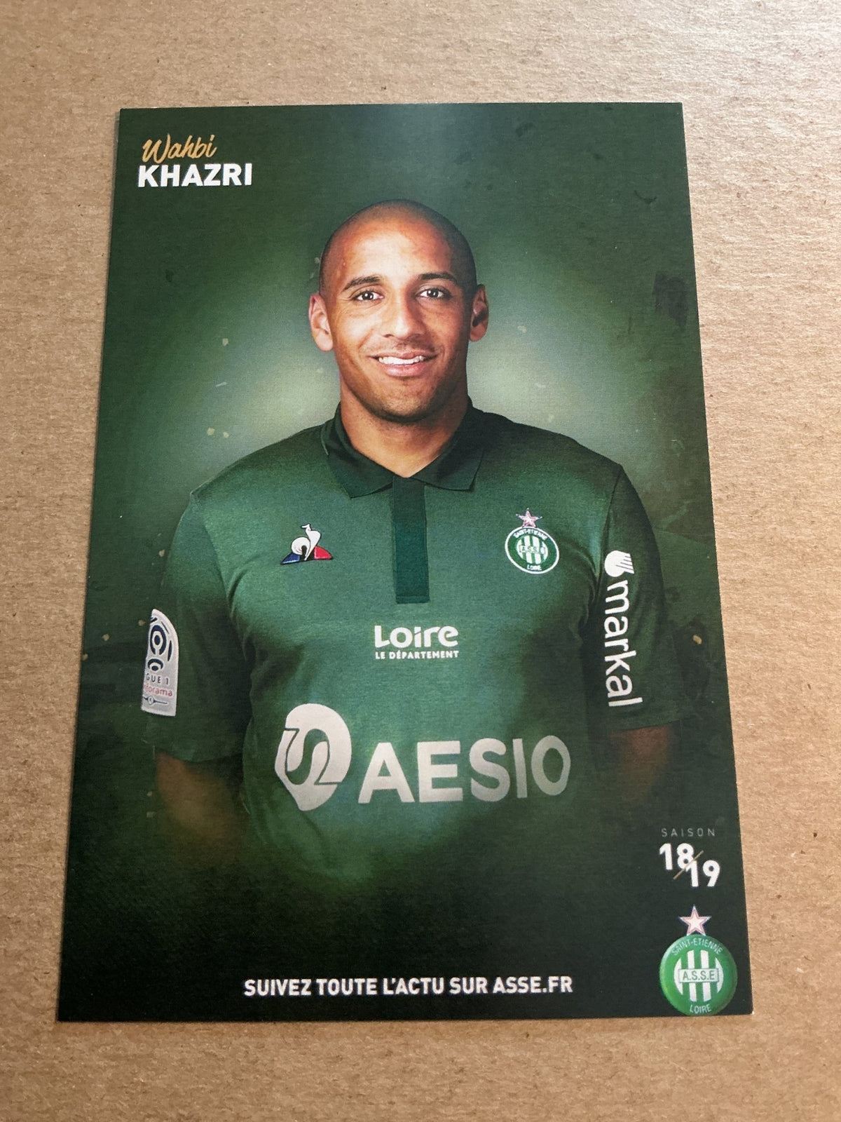Wahbi Khazri, Tunisia 🇹🇳 AS Saint-Etienne 2018/19 hand signed - Autographs-World