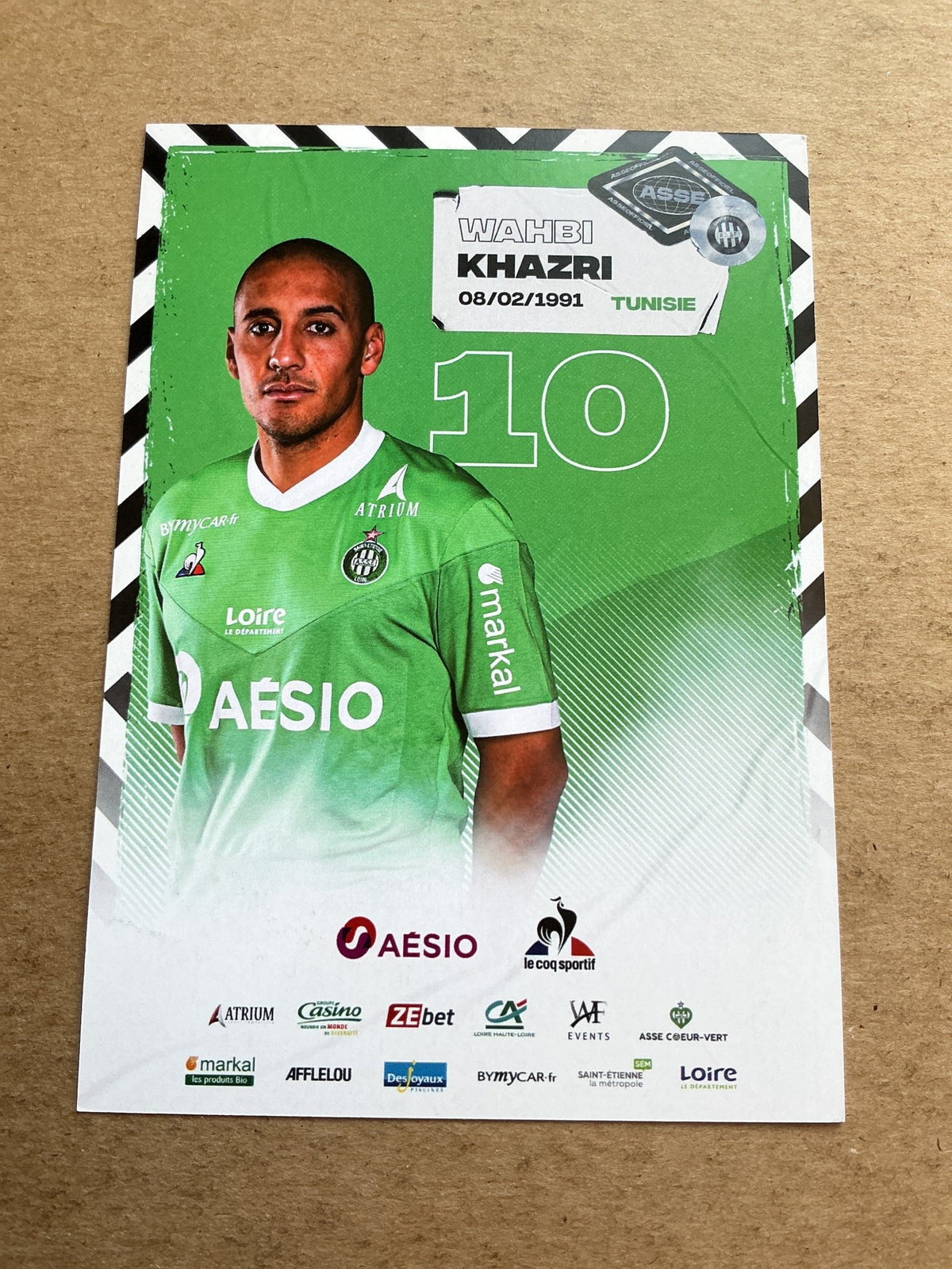 Wahbi Khazri, Tunisia 🇹🇳 AS Saint-Étienne 2020/21 hand signed - Autographs-World