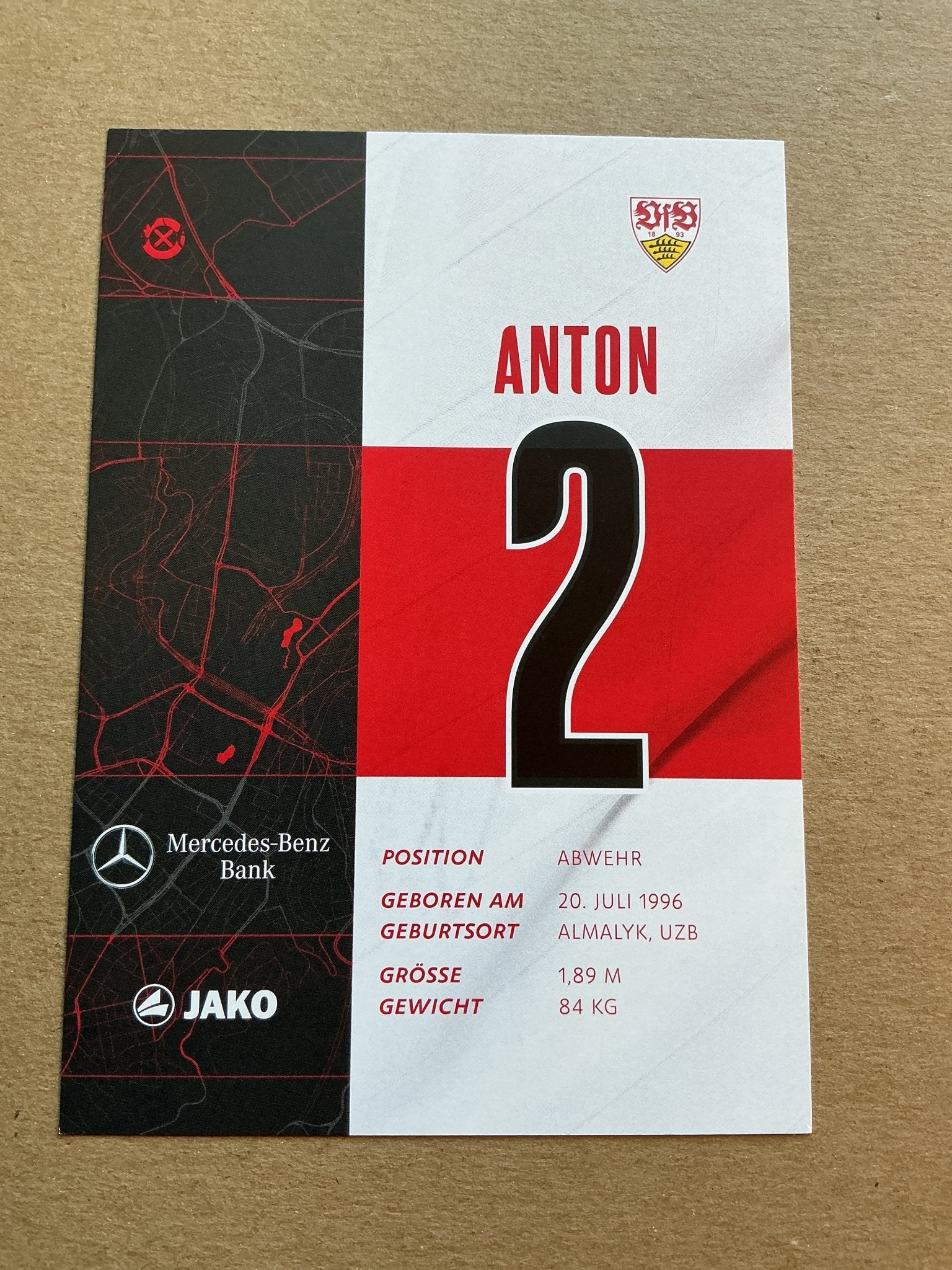Waldemar Anton, Germany 🇩🇪 VfB Stuttgart 2020/21 hand signed - Autographs-World