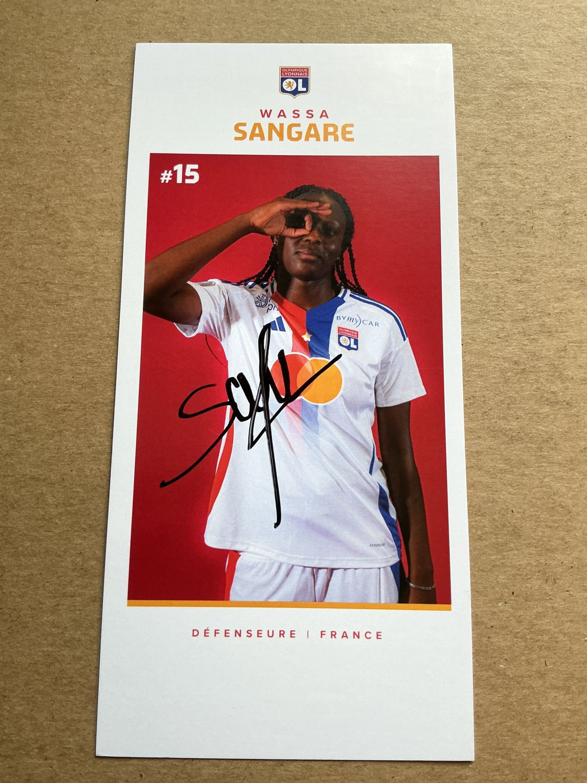 Wassa Sangare, France 🇫🇷 Olympique Lyon 2024/25 hand signed - Autographs-World