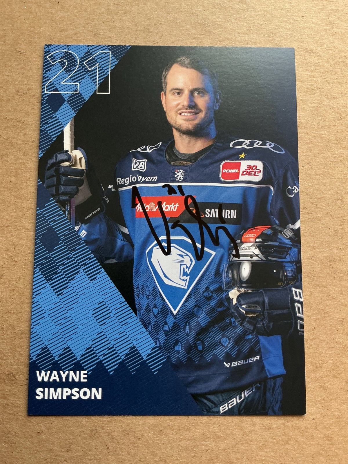 Wayne Simpson, USA 🇺🇸 ERC Ingolstadt 2023/24 hand signed - Autographs-World