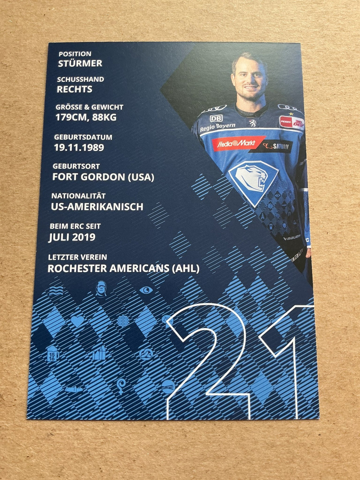 Wayne Simpson, USA 🇺🇸 ERC Ingolstadt 2023/24 hand signed - Autographs-World
