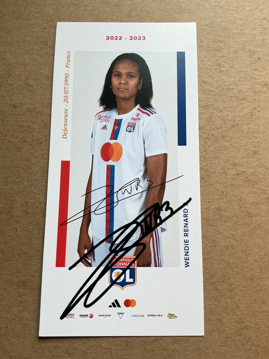 Wendie Renard, France 🇫🇷 Olympique Lyon 2022/23 hand signed - Autographs-World