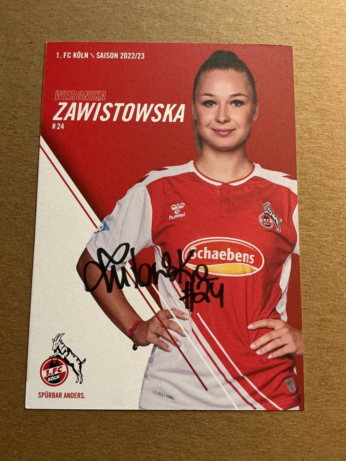 Weronika Zawistowska, Poland 🇵🇱 1.FC Köln 2022/23 hand signed - Autographs-World