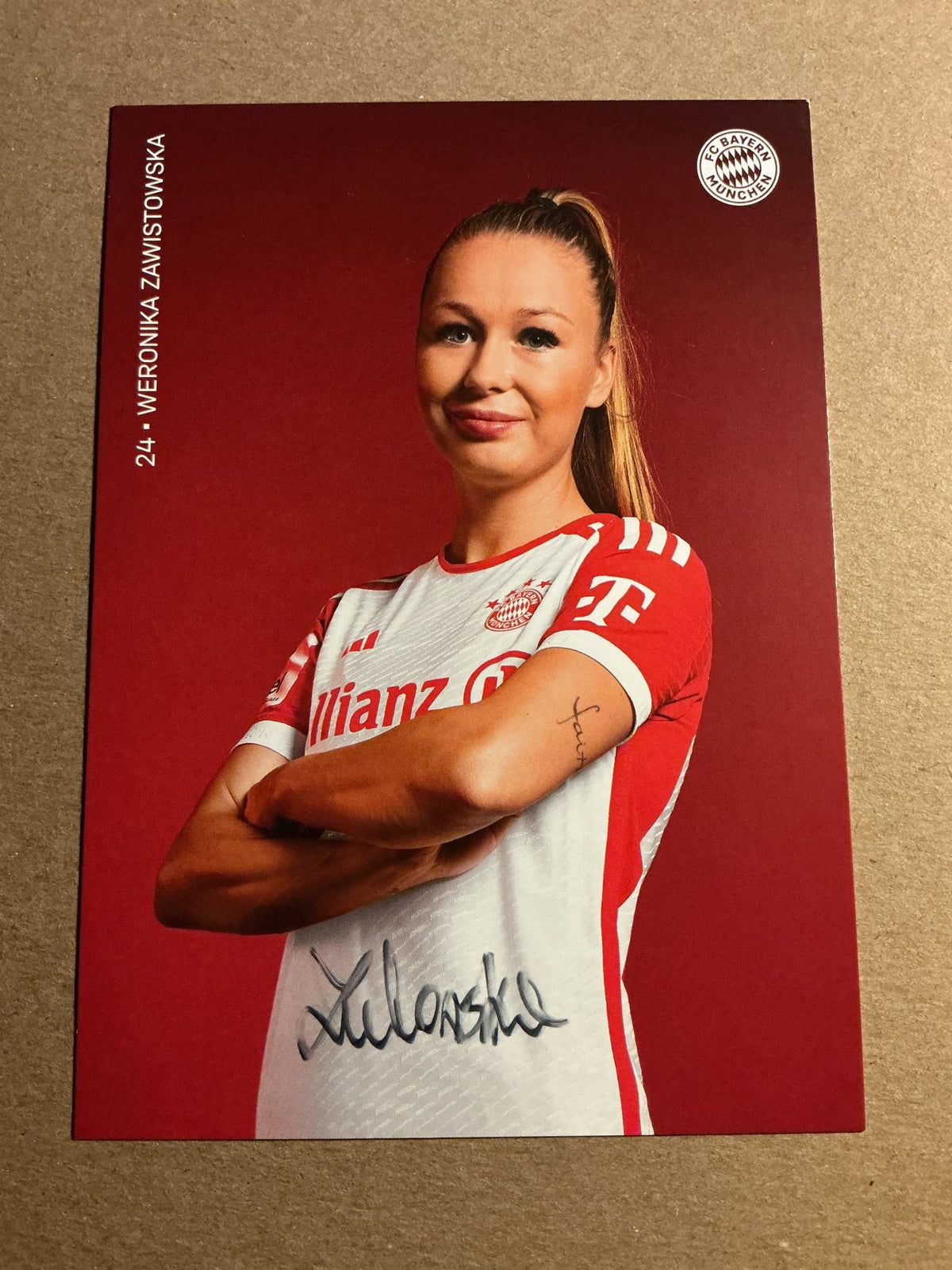 Weronika Zawistowska, Poland 🇵🇱 FC Bayern München 2023/24 hand signed - Autographs-World