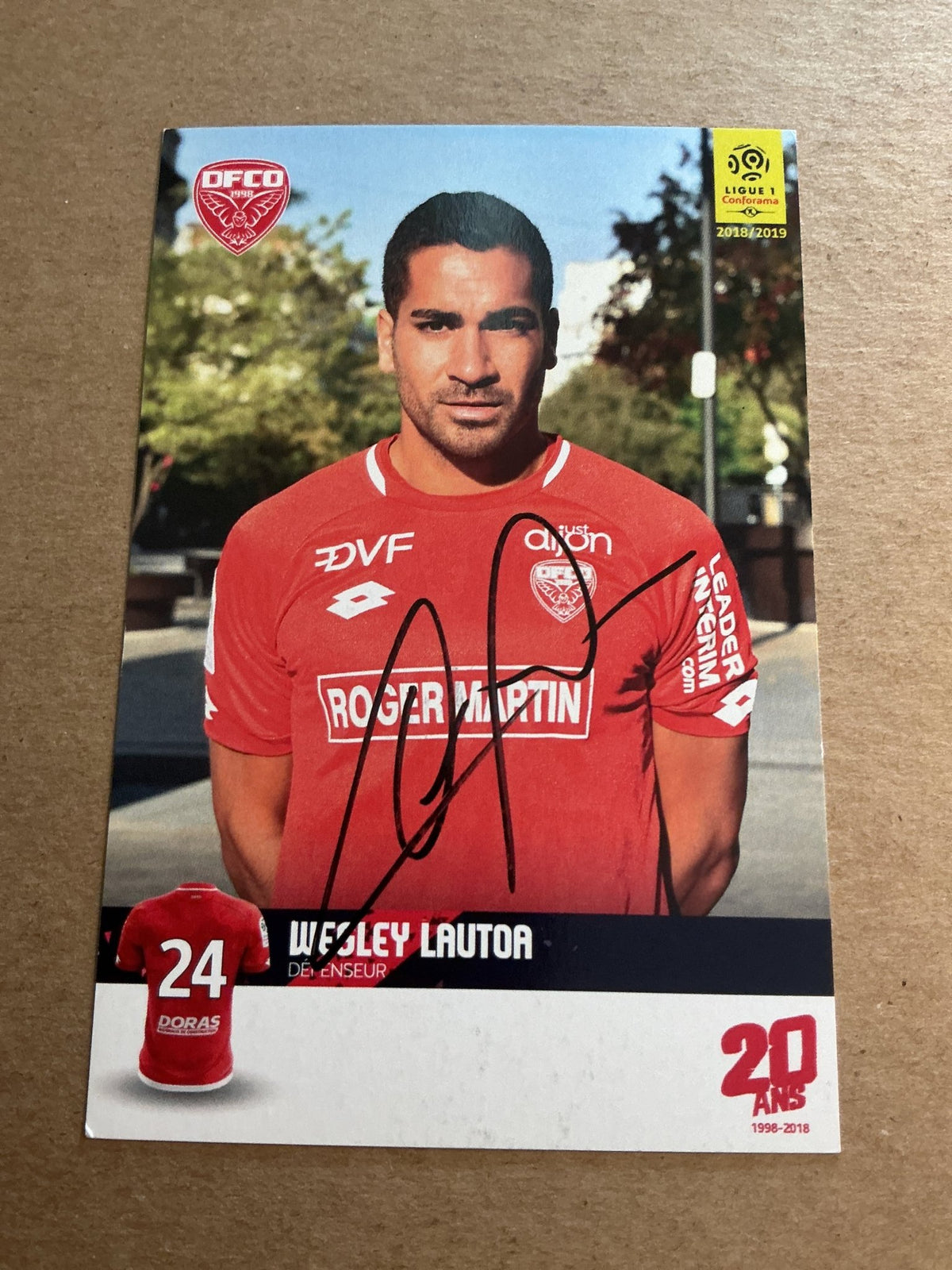 Wesley Lautoa, New Caledonia 🇳🇨 Dijon FCO 2018/19 hand signed - Autographs-World