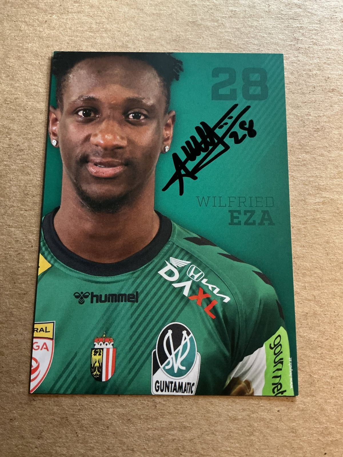 Wilfried Eza, Ivory Coast 🇨🇮 SV Ried 2024/25 hand signed - Autographs-World