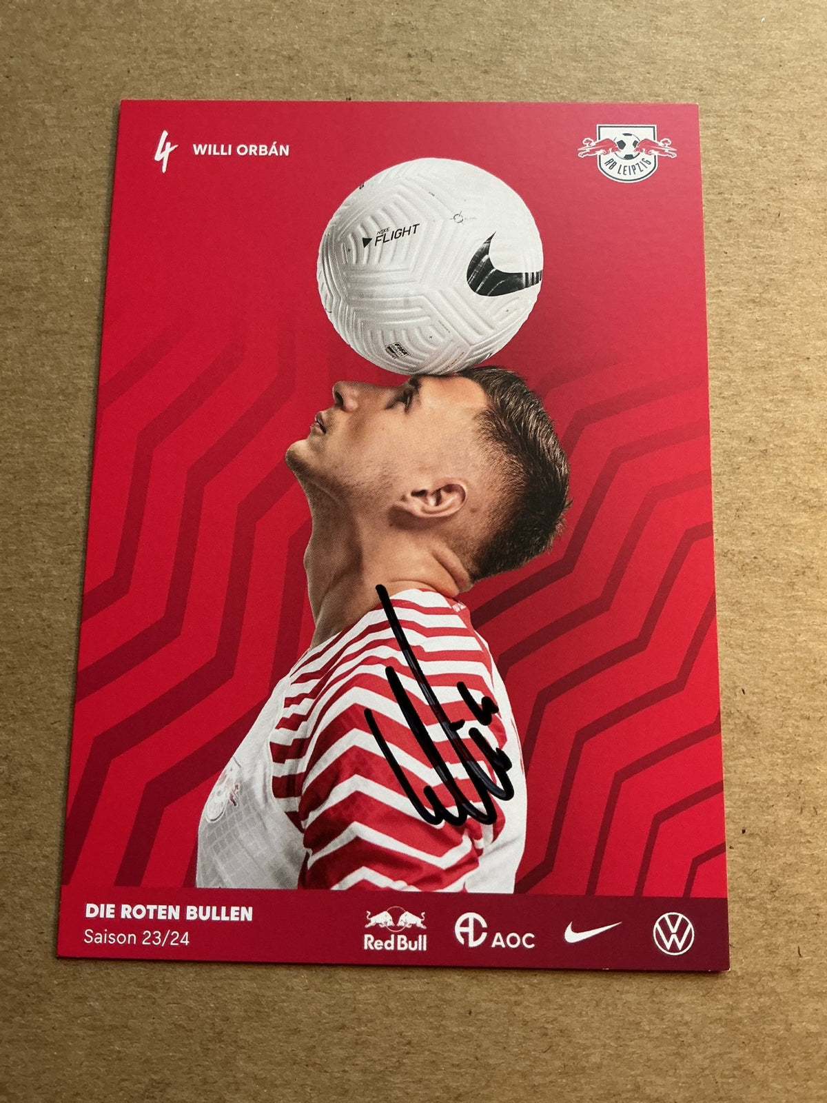 Willi Orban, Hungary 🇭🇺 RB Leipzig 2023/24 hand signed - Autographs-World