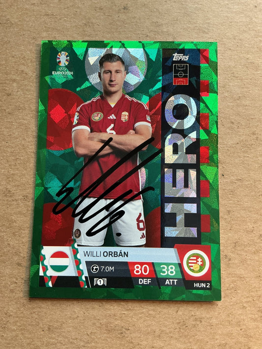Willi Orban, Hungary 🇭🇺 UEFA Euro 2024 hand signed - Autographs-World