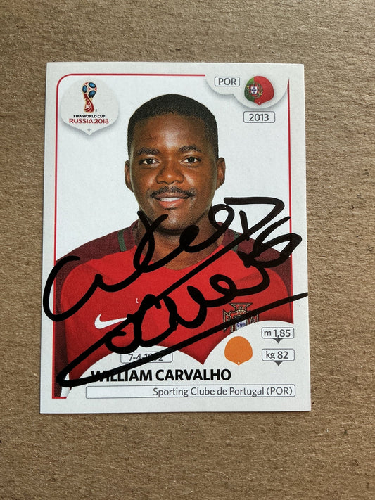 William Carvalho, Portugal 🇵🇹 FIFA World Cup 2018 Panini hand signed - Autographs-World