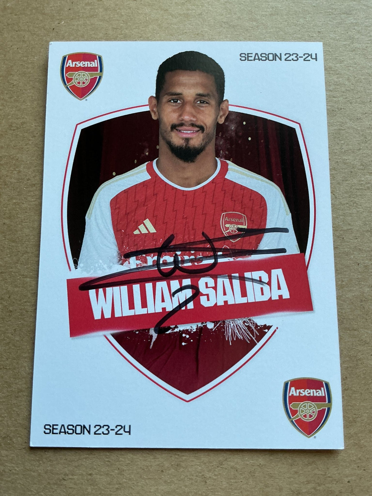 William Saliba, France 🇫🇷 Arsenal FC 2023/24 hand signed - Autographs-World