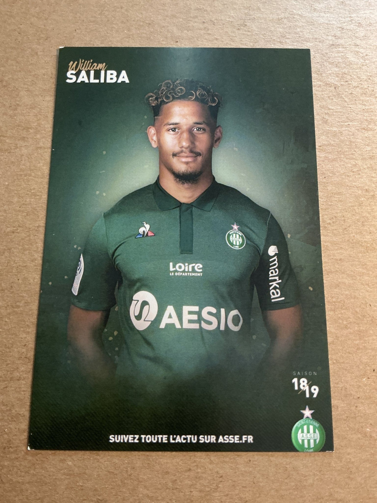 William Saliba, France 🇫🇷 AS Saint-Etienne 2018/19 hand signed - Autographs-World
