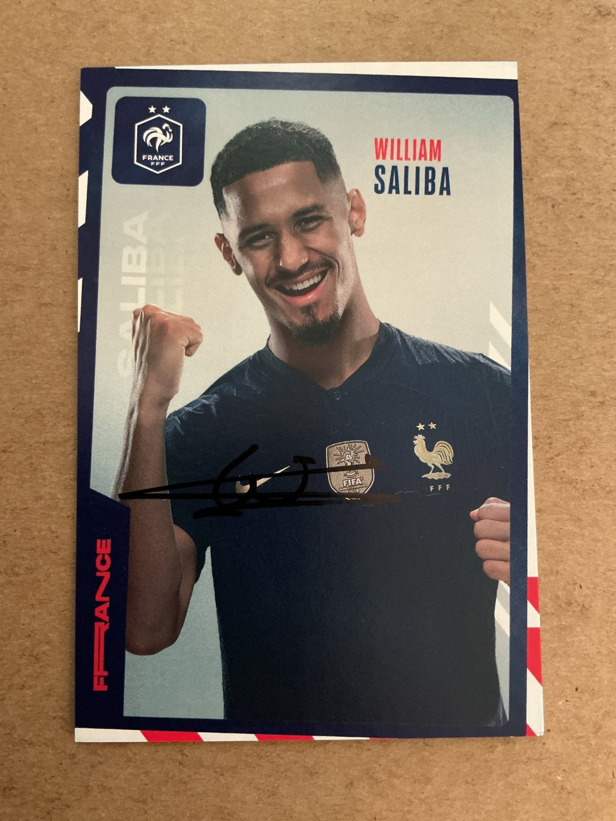 William Saliba, France 🇫🇷 FIFA World Cup 2022 hand signed - Autographs-World