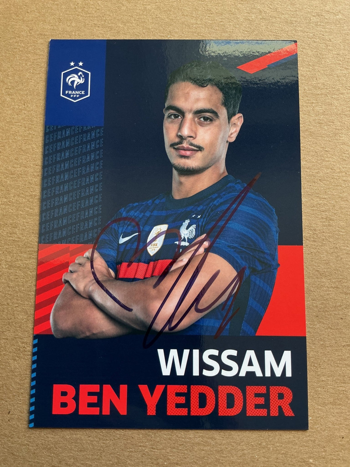 Wissam Ben Yedder, France 🇫🇷 UEFA Euro Cup 2020 hand signed - Autographs-World