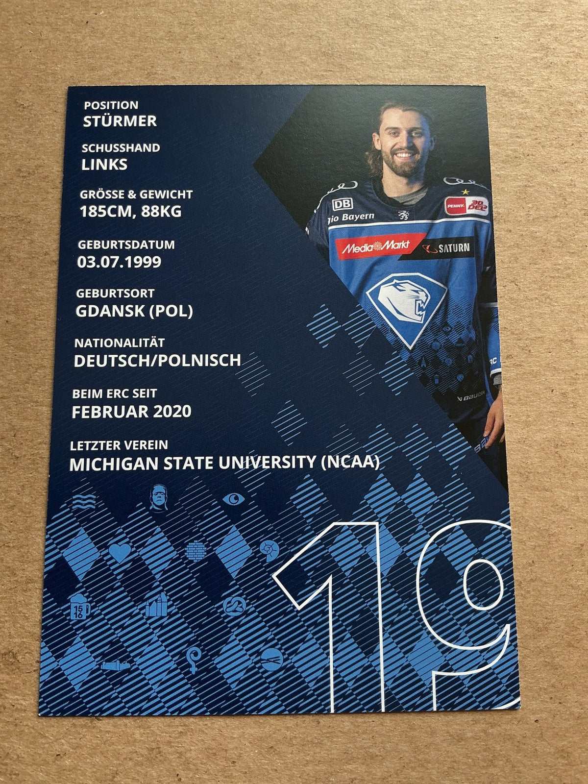 Wojciech Stachowiak, Germany 🇩🇪 ERC Ingolstadt 2023/24 hand signed - Autographs-World