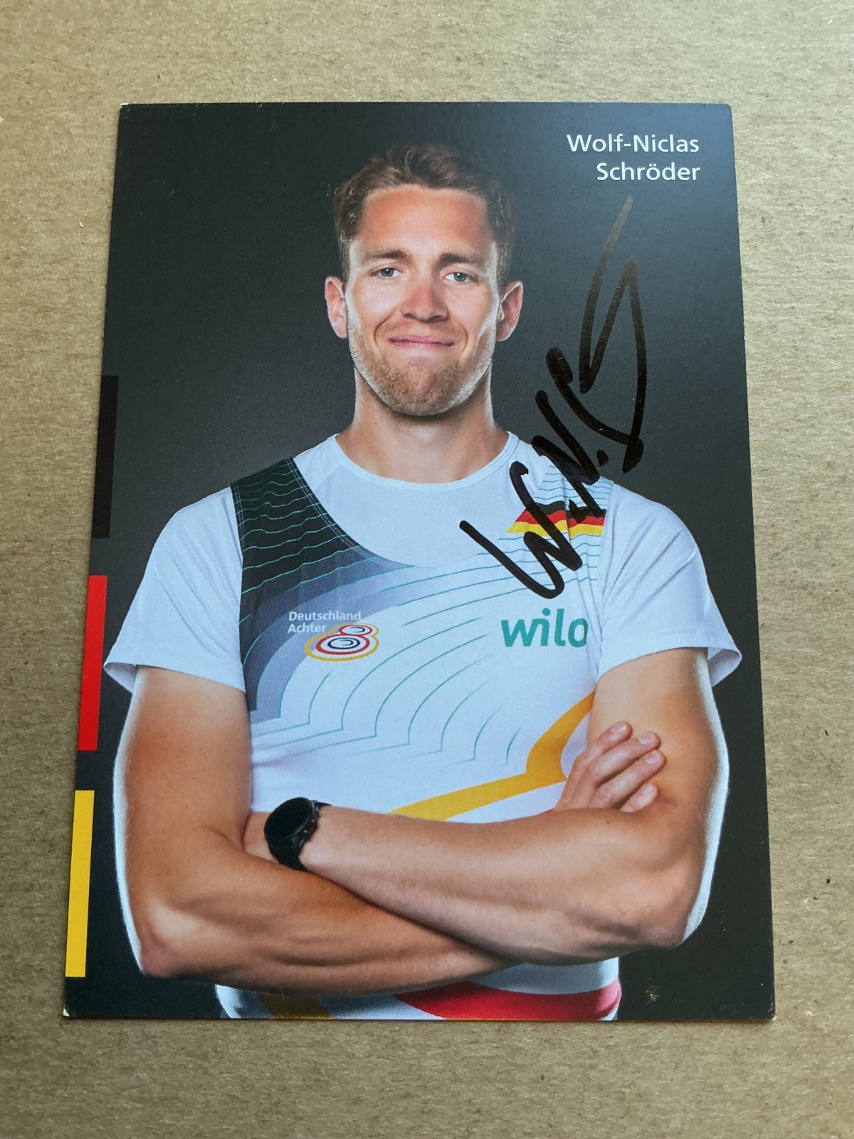 Wolf-Niclas Schröder, Germany 🇩🇪 Rowing Summer Olympics 2024 hand signed - Autographs-World