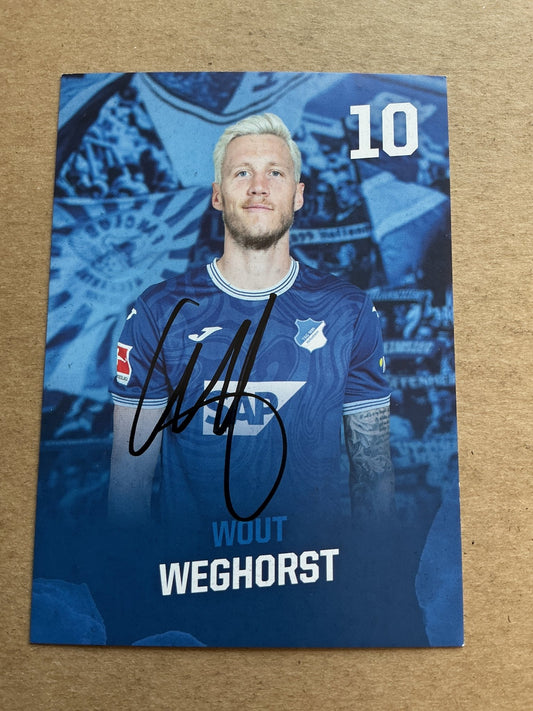 Wout Weghorst, Netherlands 🇳🇱 TSG 1899 Hoffenheim 2023/24 hand signed - Autographs-World
