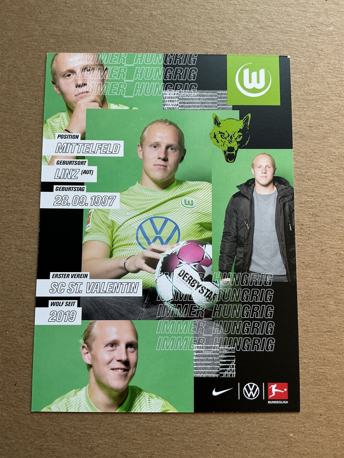 Xaver Schlager, Austria 🇦🇹 VfL Wolfsburg 2020/21 hand signed - Autographs-World