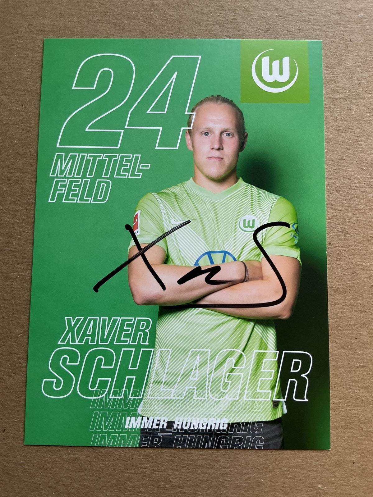 Xaver Schlager, Austria 🇦🇹 VfL Wolfsburg 2020/21 hand signed - Autographs-World