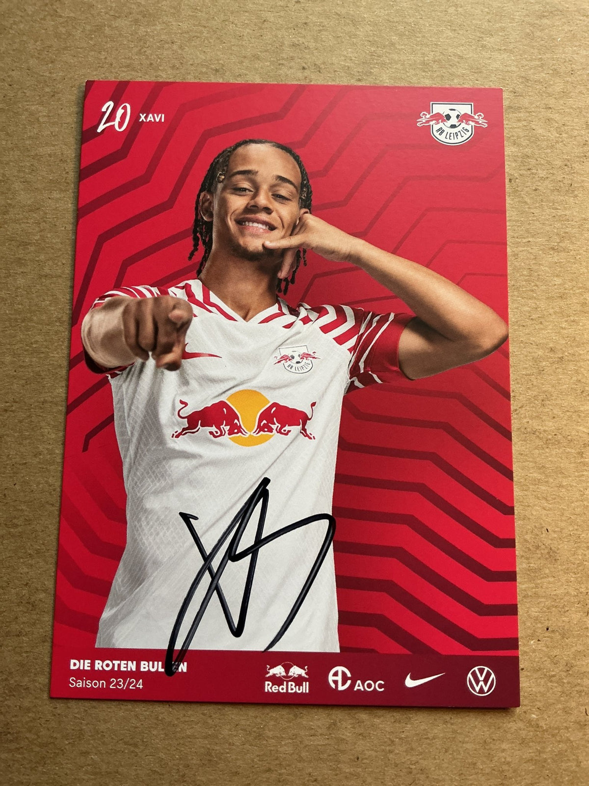 Xavi Simons, Netherlands 🇳🇱 RB Leipzig 2023/24 hand signed - Autographs-World