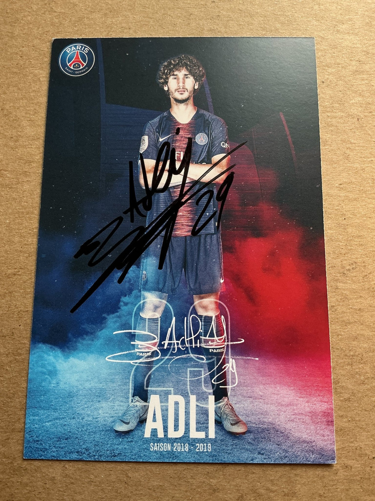 Yacine Adli, France 🇫🇷 Paris Saint-Germain 2018/19 hand signed - Autographs-World