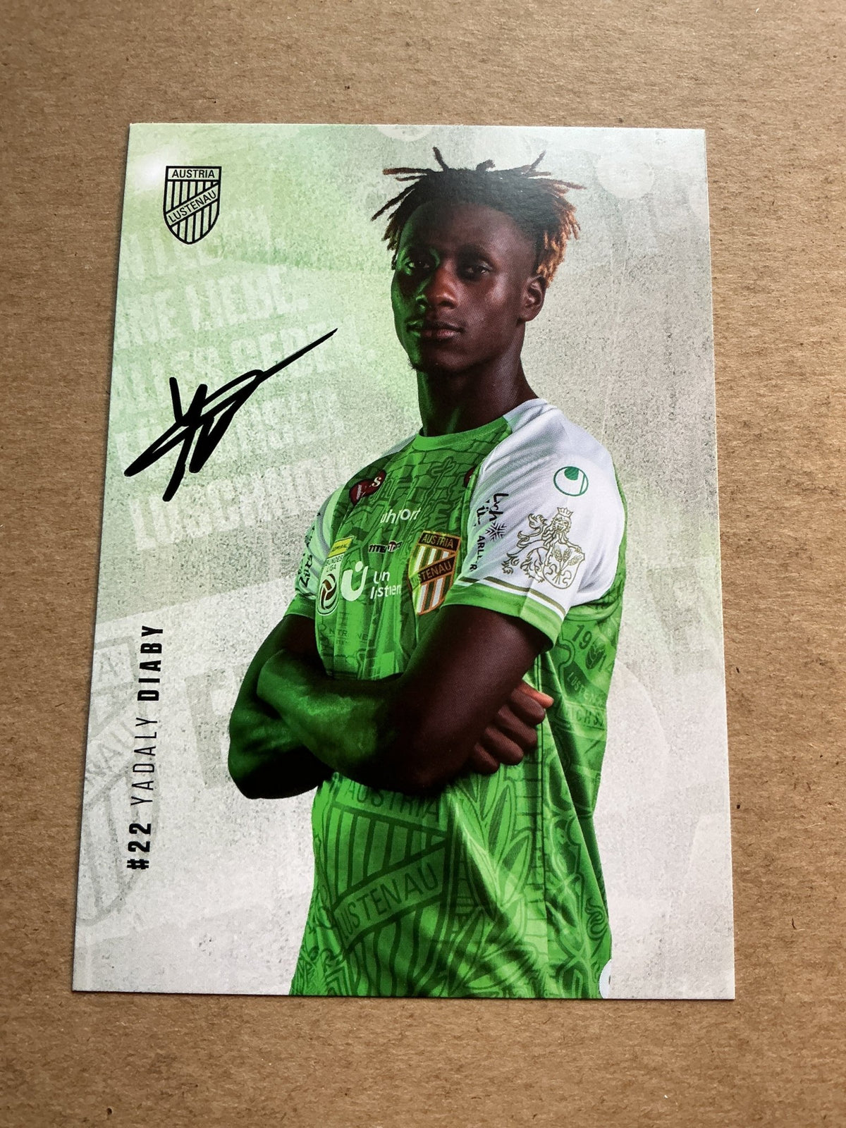 Yadaly Diaby, Guinea 🇬🇳 SC Austria Lustenau 2023/24 hand signed - Autographs-World