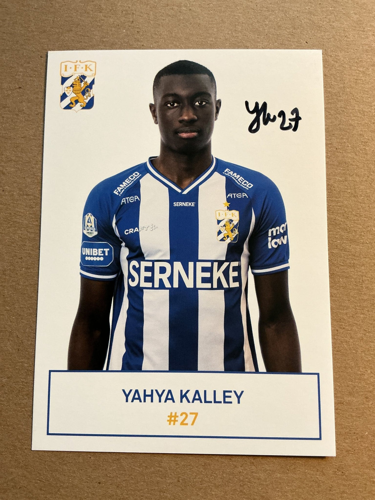Yahya Kalley, Sweden 🇸🇪 IFK Göteborg 2021/22 hand signed - Autographs-World