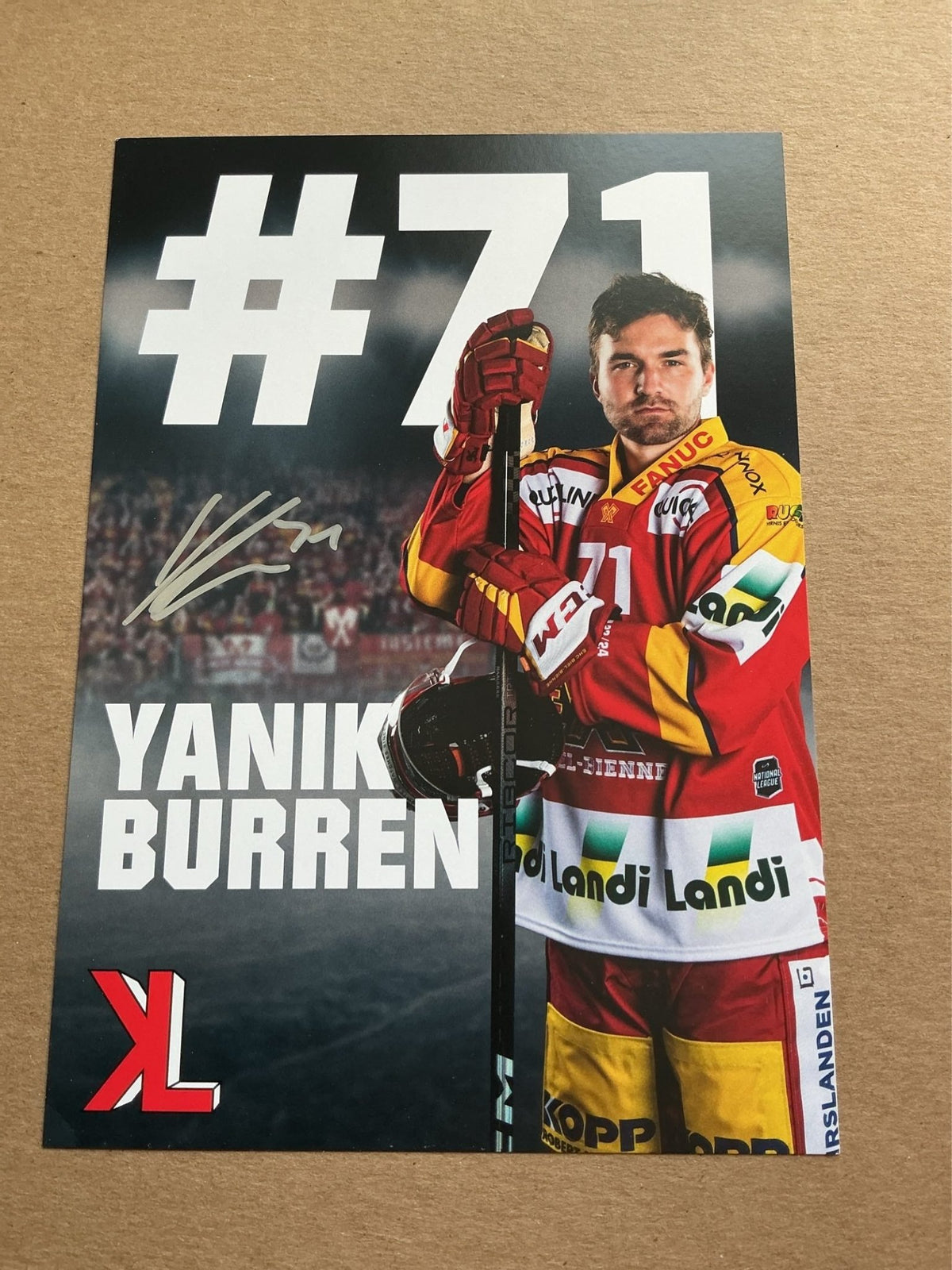 Yanik Buren, Switzerland 🇨🇭 EHC Biel-Bienne 2023/24 hand signed - Autographs-World