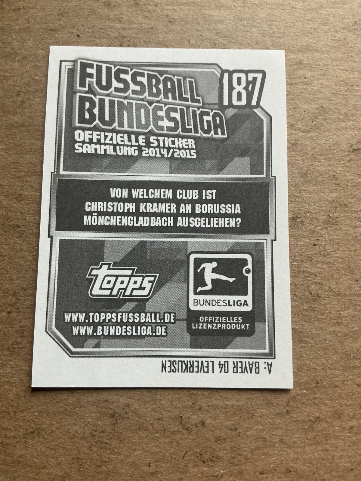 Yann Sommer, Switzerland 🇨🇭 Borussia Mönchengladbach 2014/15 Topps hand signed - Autographs-World