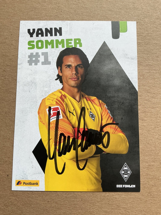 Yann Sommer, Switzerland 🇨🇭 Borussia Mönchengladbach 2019/20 hand signed - Autographs-World