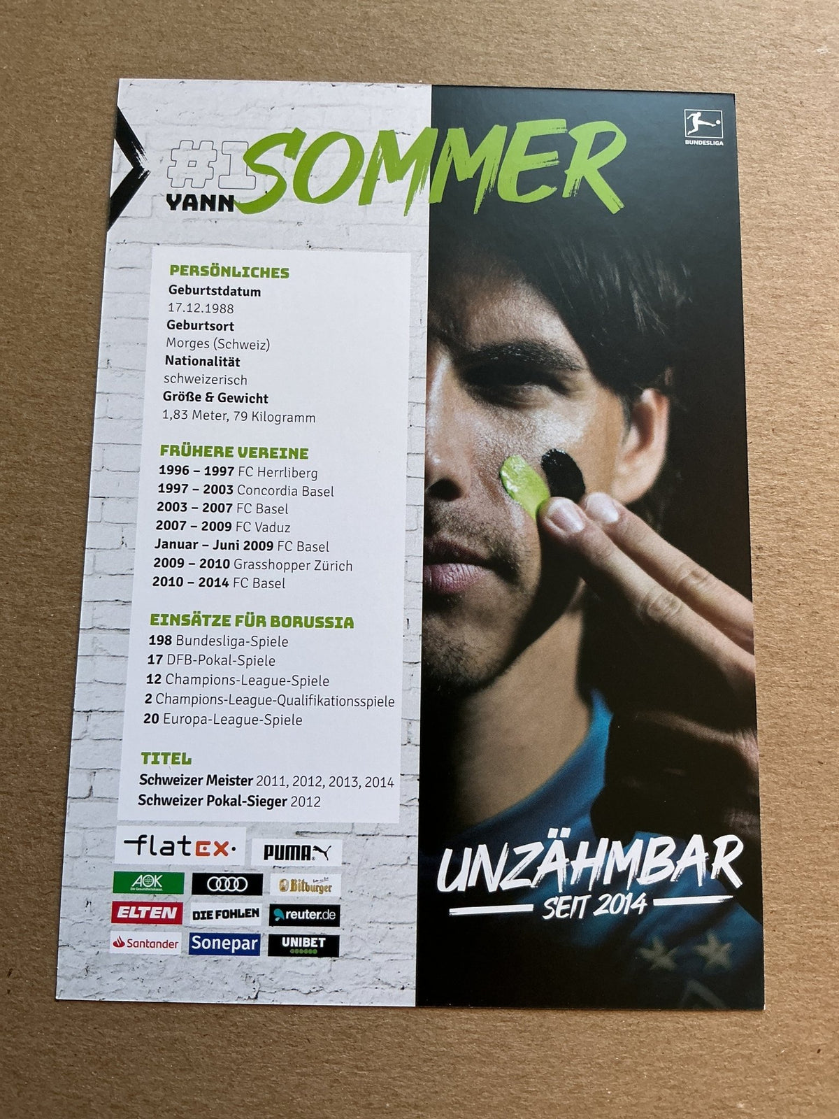 Yann Sommer, Switzerland 🇨🇭 Borussia Mönchengladbach 2020/21 hand signed - Autographs-World